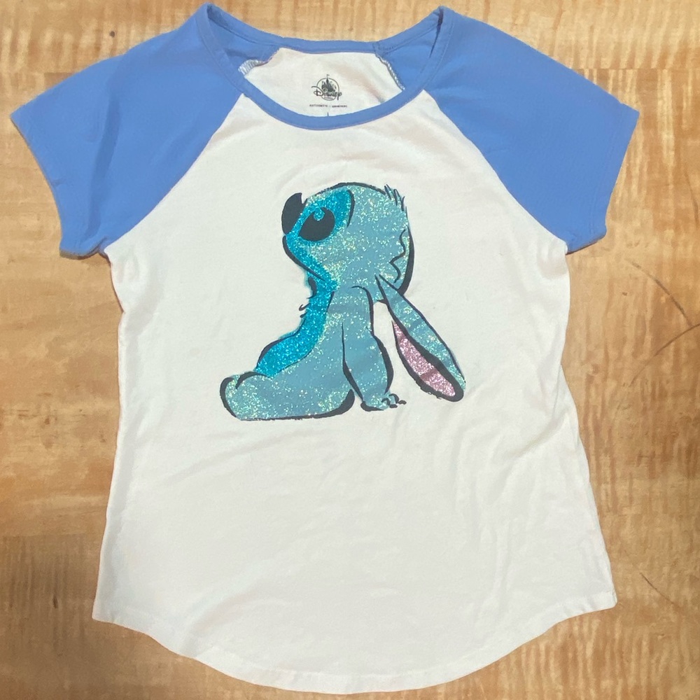 Disney Parks size youth large Stitch baseball style T-shirt